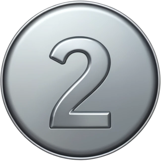 A badge for a paid silver subscription with the number 2 emoji