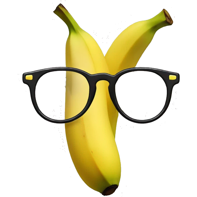 banana with glasses emoji