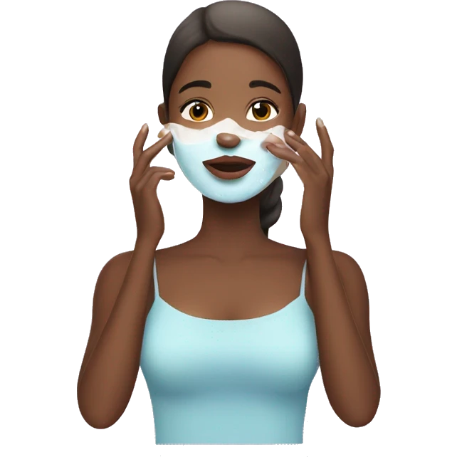 Girl doing skincare emoji