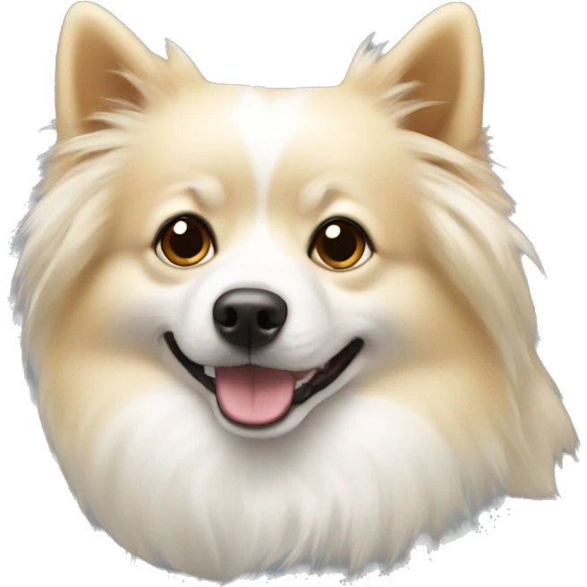 White and blonde spitz emoji