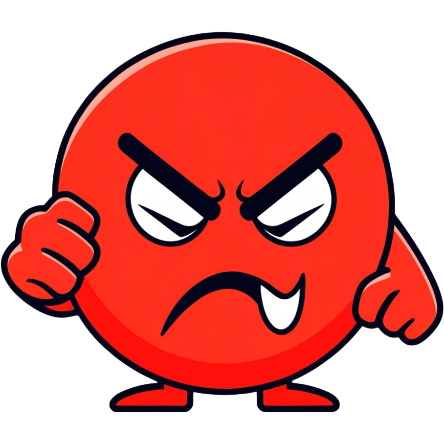 Angry emoji flicking off  emoji