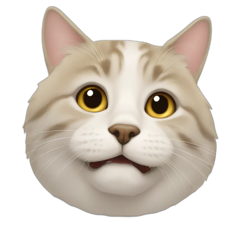 Un chat qui mange un chien emoji