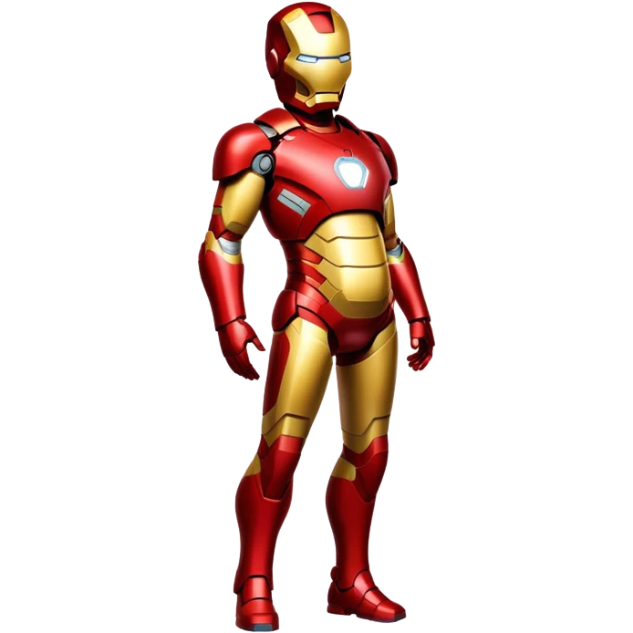 Iron Man superhero with a pregnant belly, red and gold metal suit emoji