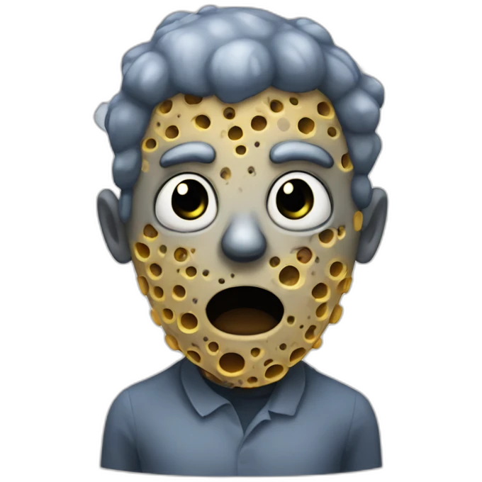 Trypophobia zombie emoji