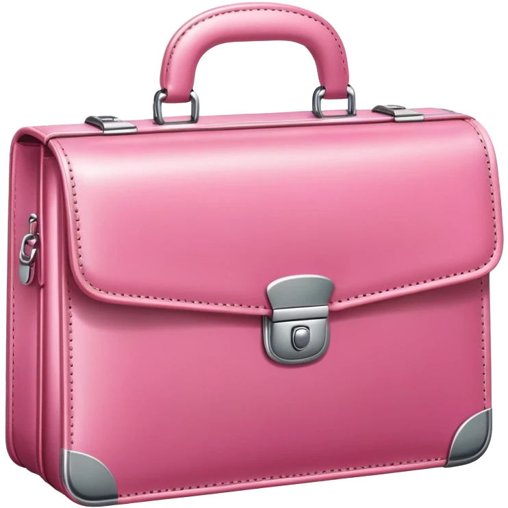 pink business briefcase iOS style emoji
