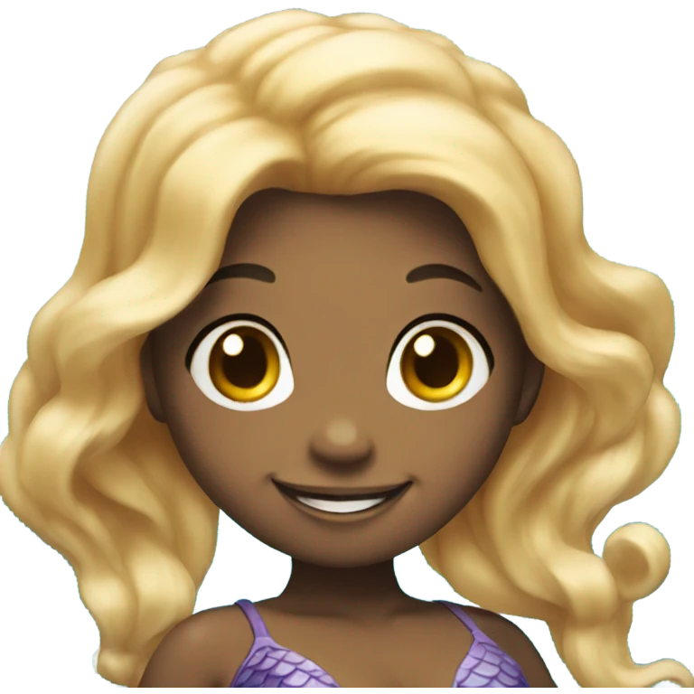 Smiling mermaid emoji