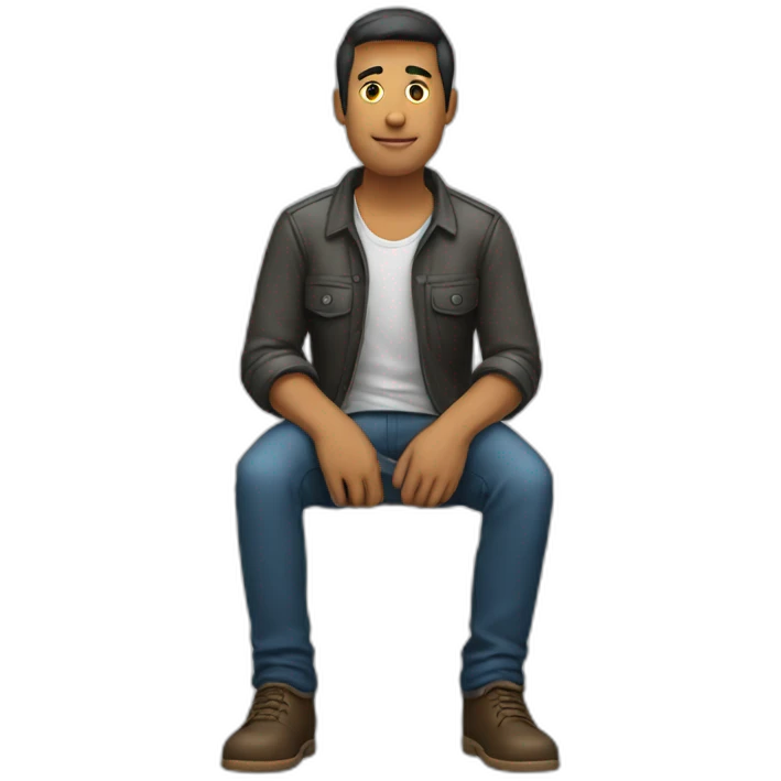 Homme assis sur homme emoji