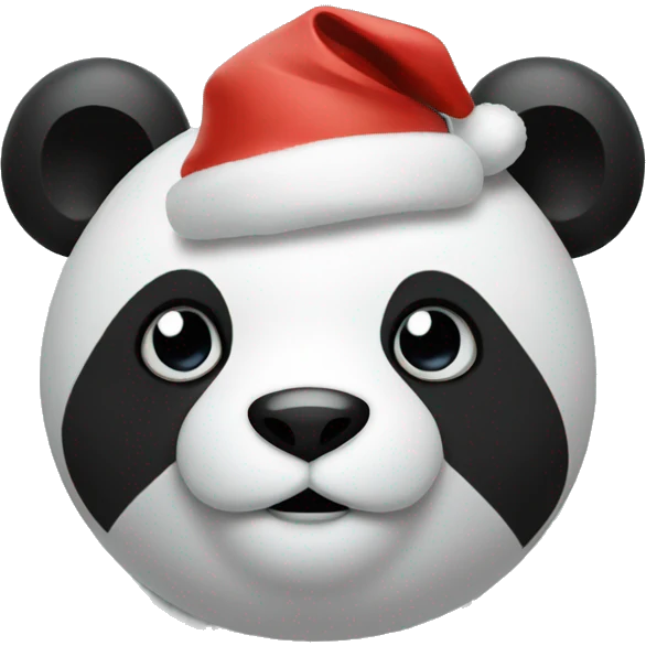 Panda with chrismas head emoji