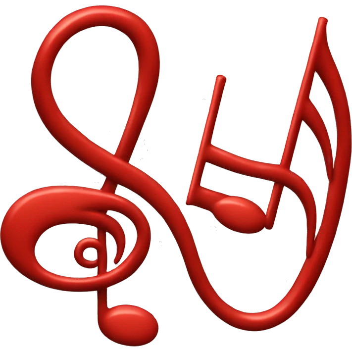 red musical note emoji