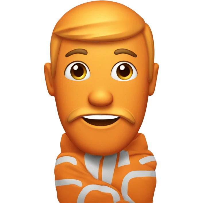 3d orange emoji