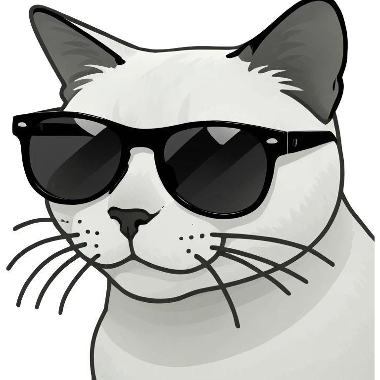 Cat with sunglasses emoji
