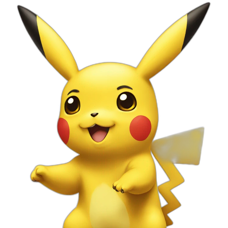 Pikachu saying hello  emoji