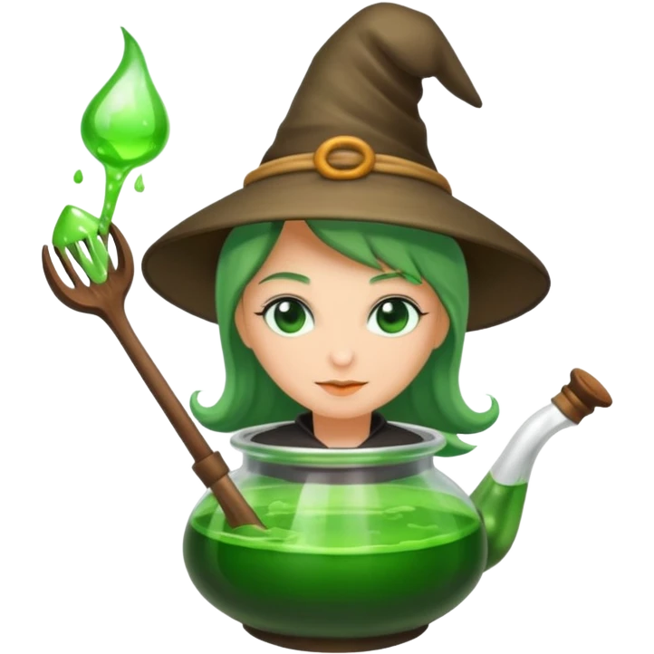 green witch cooking potion emoji