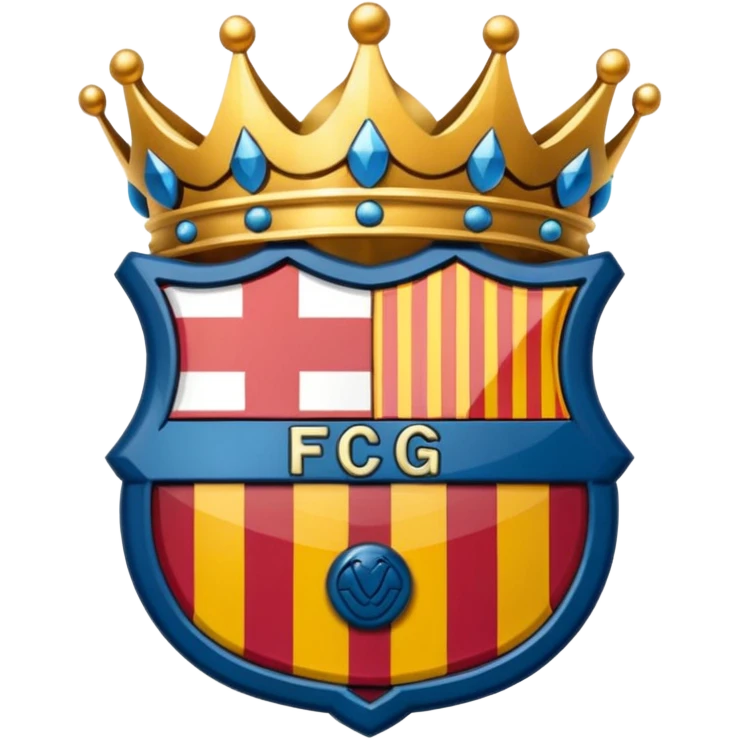 El escudo del Barcelona con unas esposas emoji