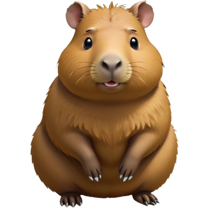 cinematic-capybara-realistic-full-body-on-all-fours-emoji,-plump-and-relaxed-body-soaking-in-the-warm-sun,-short-brown-fur-slightly-ruffled,-head-tilted-dramatically,-calm-expressive-eyes-exuding-serene-wisdom,-simplified-yet-realistic head tilted confidently staring at the camera in a comical way emoji