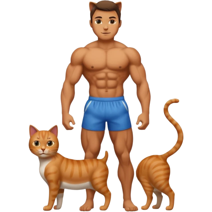 man head cat body  emoji