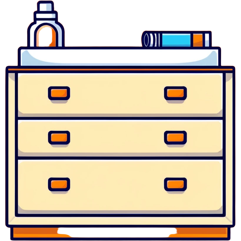 Blue baby dresser drawer emoji