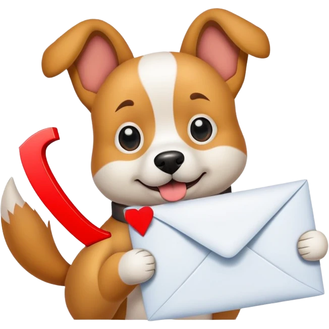 dog holding L emoji