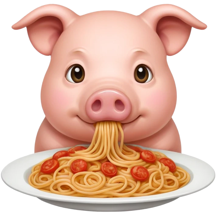   renaissance monalisa as a pigwith spaghetti background  emoji