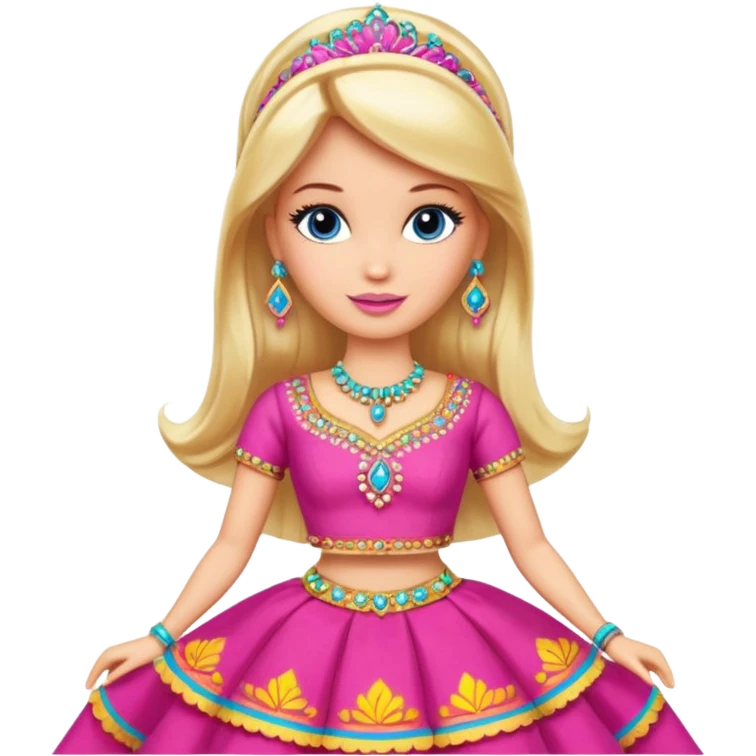 Barbie wearing lehnga emoji