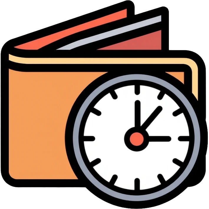 wallet next to a clock emoji