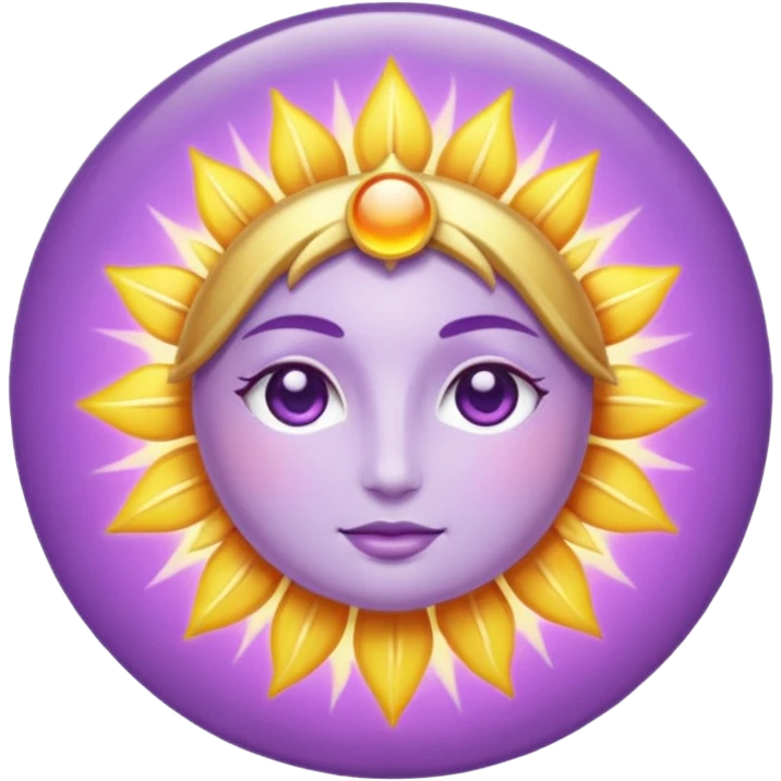 lilac mysthic sun emoji