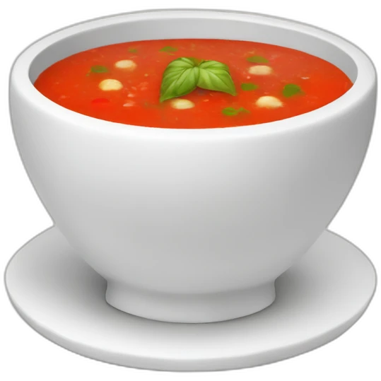 plain gazpacho soup white bowl emoji