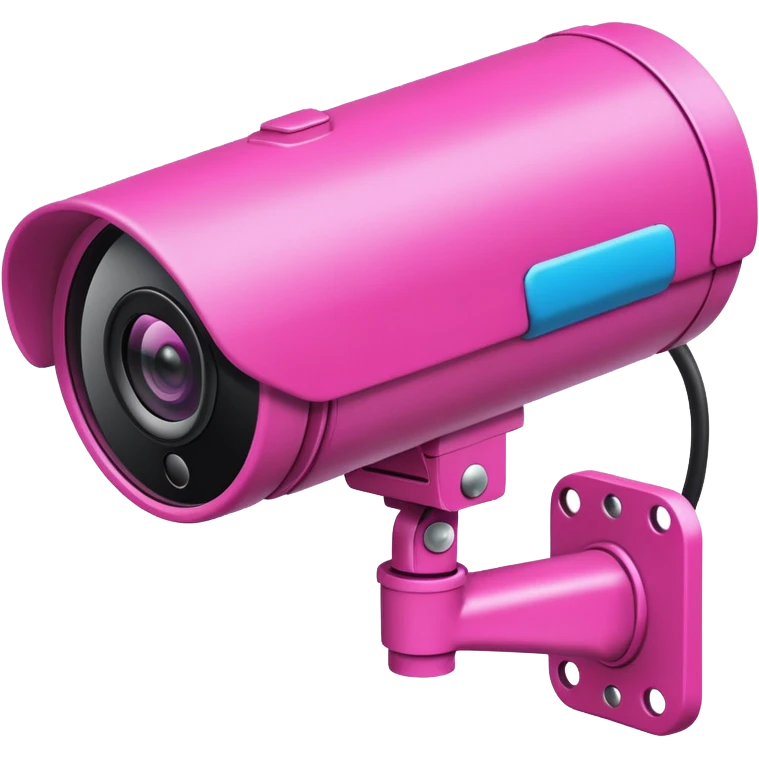 Security Camera pink with graffity emoji