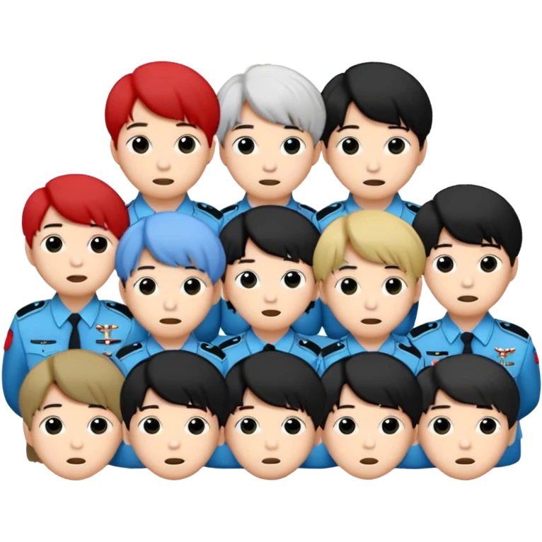 Puedes crear unos emoticonos de la banda de kpop BTS de su logo y el de Army emoji