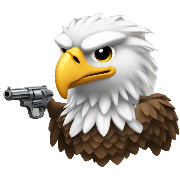 Eagle with guns emoji
