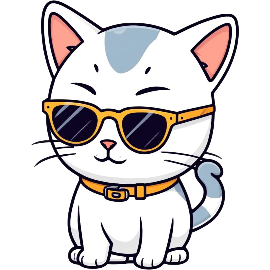 Cat with sunglasses emoji