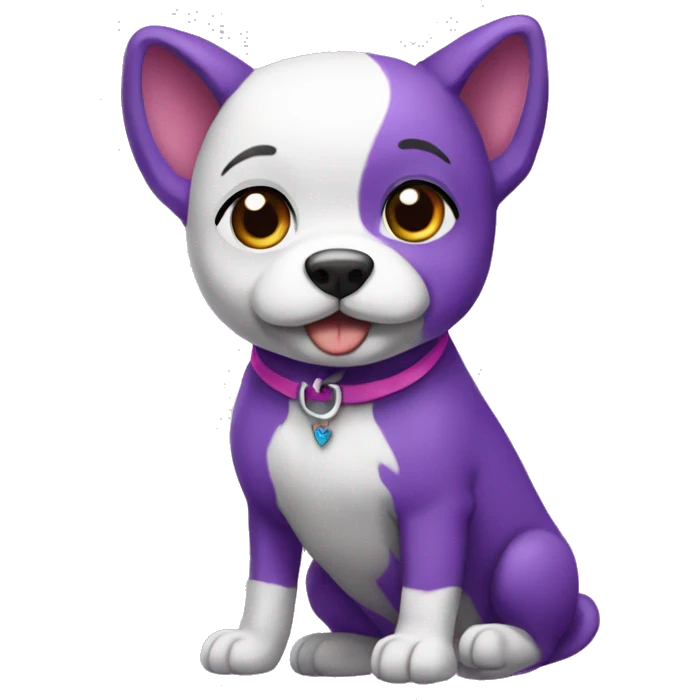 mi corazon morado perrito emoji
