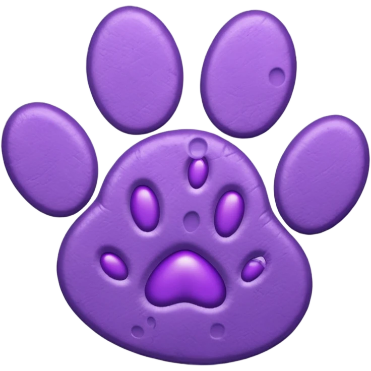 purple pawprint emoji