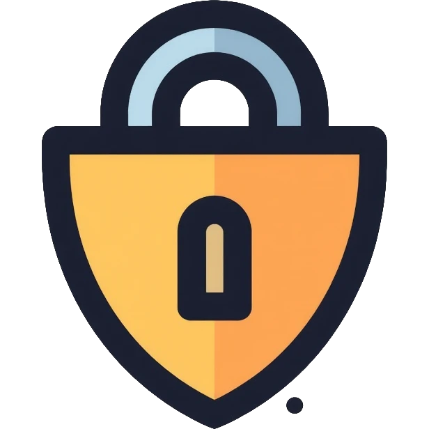 minimalistic security shield with a padlock on top emoji
