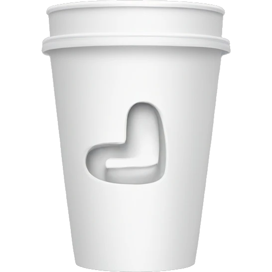 White styrofoam cup with a ‘J’ on the side emoji