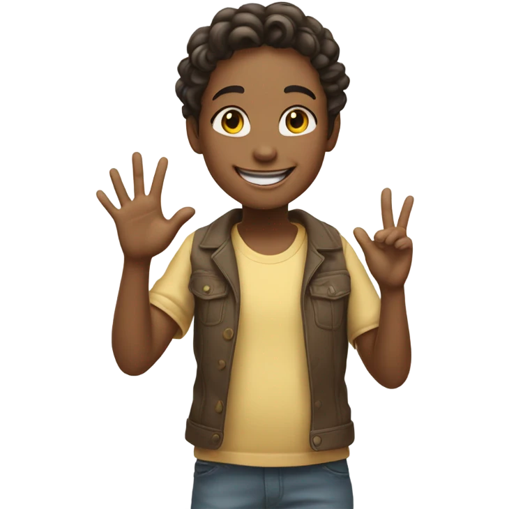 Saying hello to Mom emoji
