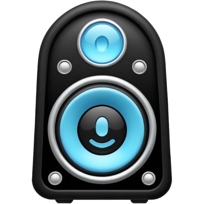 Parlante negro con celeste emoji