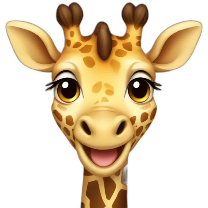 Giraffe smile emoji