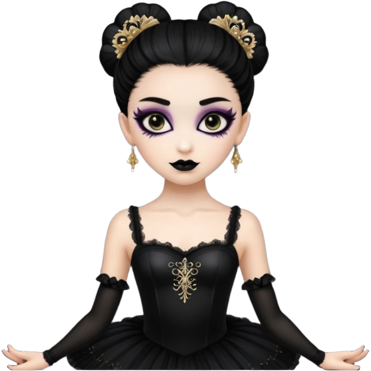 A pretty and beautiful gothic ballet emoji emoji