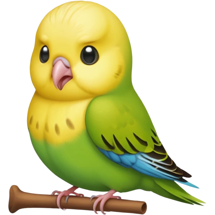 Budgie having a poop emoji