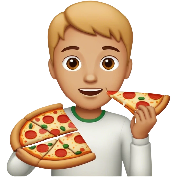 Eating pizza emoji