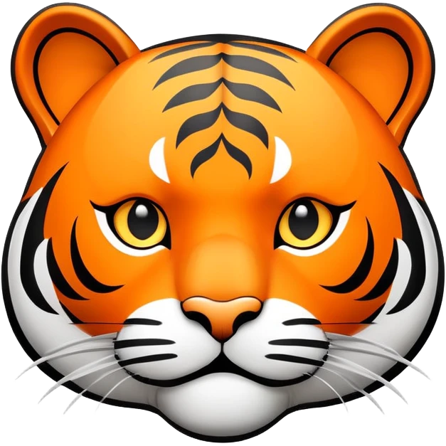 tiger face with GLHF speech bubble for Twitch emote emoji