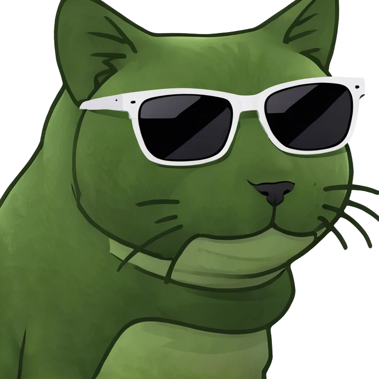 Cat with sunglasses emoji