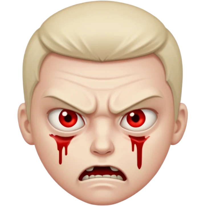 tired killer, bloody eyes. 😡🫩😈 combo emoji