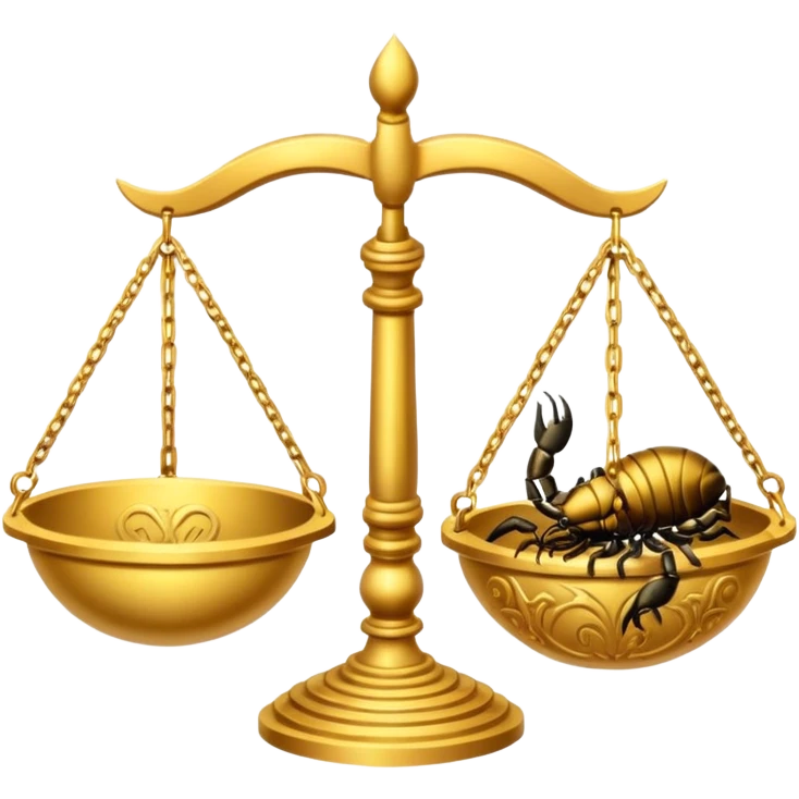 Libra and scorpio zodiac signs emoji