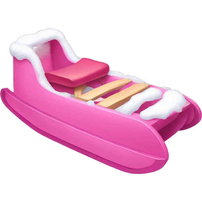 Pink snow sled emoji