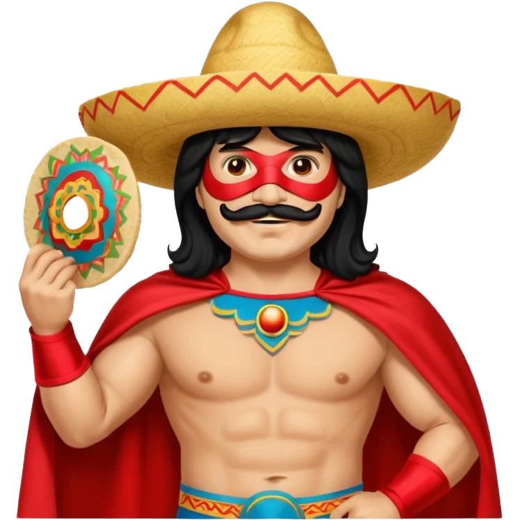 Create a Nacho Libre emoji for a teams chat but make it more original style to the movie emoji