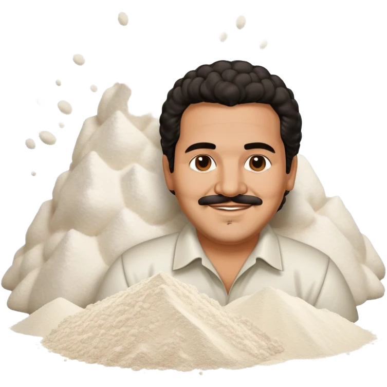Pablo escobar happy with powder emoji