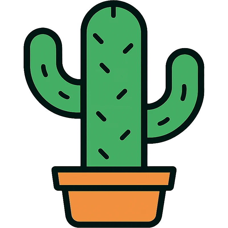 Green cactus icon emoji