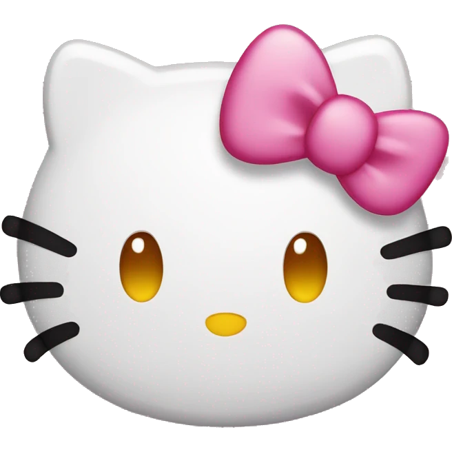 Hello kitty head no mouth emoji